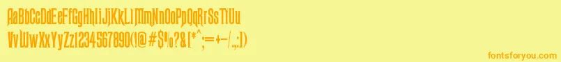 Ravenscroft Font – Orange Fonts on Yellow Background