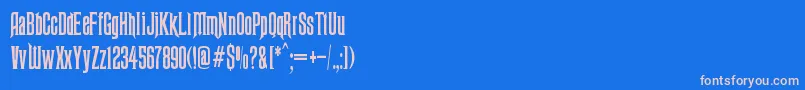 Ravenscroft Font – Pink Fonts on Blue Background