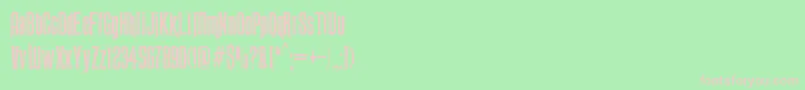Fonte Ravenscroft – fontes rosa em um fundo verde