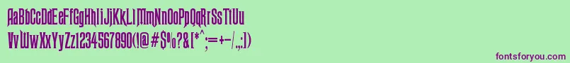 Ravenscroft Font – Purple Fonts on Green Background