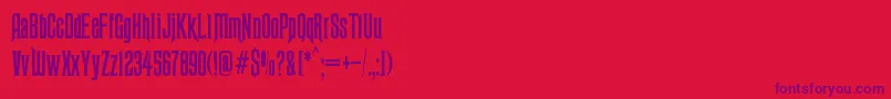 Ravenscroft Font – Purple Fonts on Red Background