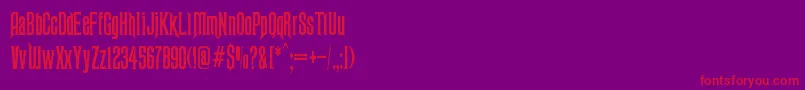fuente Ravenscroft – Fuentes Rojas Sobre Fondo Morado