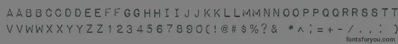 フォントImpactLabelReversed – 黒い文字の灰色の背景