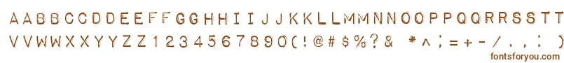 Шрифт ImpactLabelReversed – коричневые шрифты на белом фоне