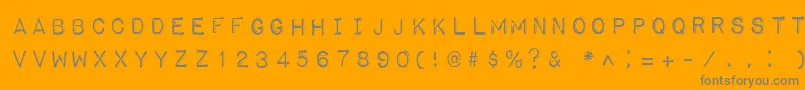 ImpactLabelReversed Font – Gray Fonts on Orange Background