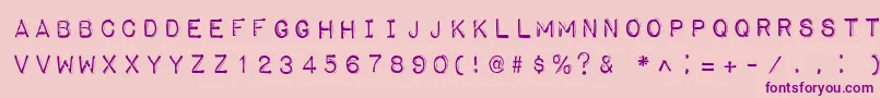 ImpactLabelReversed Font – Purple Fonts on Pink Background