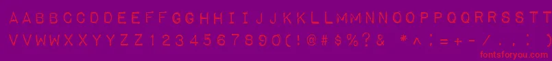 ImpactLabelReversed Font – Red Fonts on Purple Background