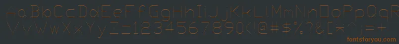 Proxy7 Font – Brown Fonts on Black Background