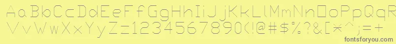 Proxy7 Font – Gray Fonts on Yellow Background