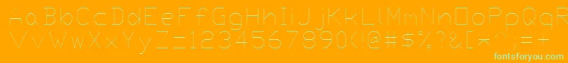 Proxy7 Font – Green Fonts on Orange Background