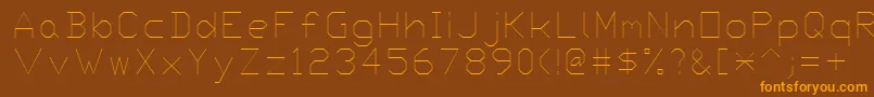 Proxy7 Font – Orange Fonts on Brown Background