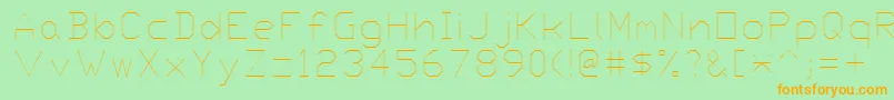 Proxy7 Font – Orange Fonts on Green Background