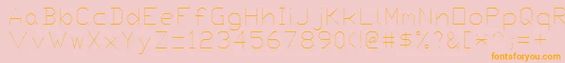 Proxy7 Font – Orange Fonts on Pink Background