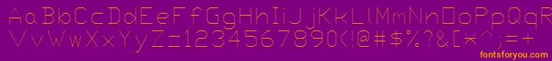 Proxy7 Font – Orange Fonts on Purple Background
