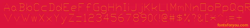 Proxy7 Font – Orange Fonts on Red Background