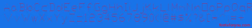 Proxy7 Font – Red Fonts on Blue Background