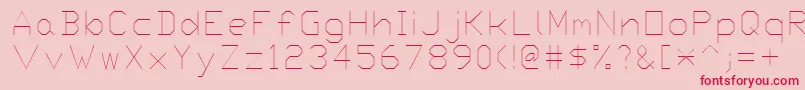 Proxy7 Font – Red Fonts on Pink Background