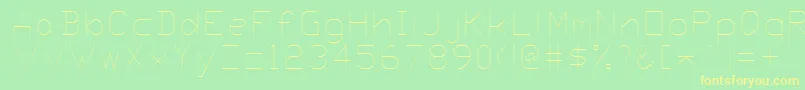 Proxy7 Font – Yellow Fonts on Green Background