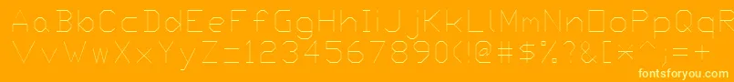 Proxy7 Font – Yellow Fonts on Orange Background