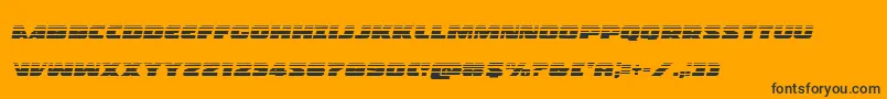 Policecruisergradital Font – Black Fonts on Orange Background