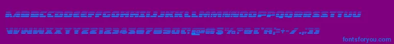 Policecruisergradital Font – Blue Fonts on Purple Background