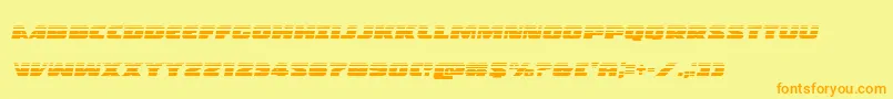 Policecruisergradital Font – Orange Fonts on Yellow Background