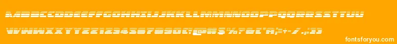 Policecruisergradital Font – White Fonts on Orange Background