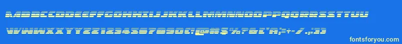 Policecruisergradital Font – Yellow Fonts on Blue Background