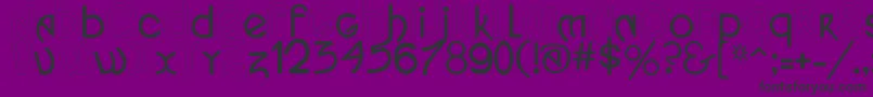 フォントYes.Timeword – 紫の背景に黒い文字