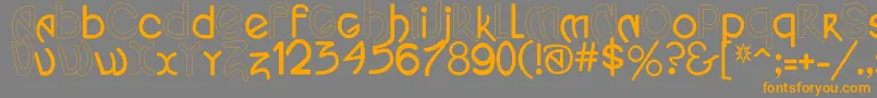 Yes.Timeword Font – Orange Fonts on Gray Background