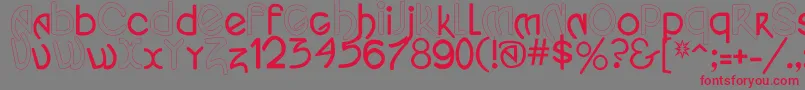 Yes.Timeword Font – Red Fonts on Gray Background
