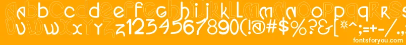 Yes.Timeword Font – White Fonts on Orange Background