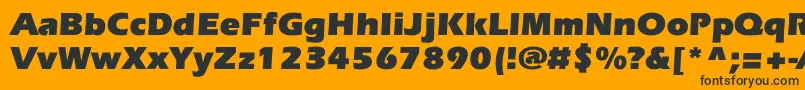 EverestcBold-Schriftart – Schwarze Schriften auf orangefarbenem Hintergrund