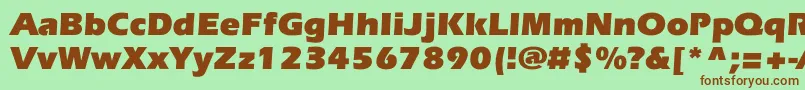 EverestcBold-Schriftart – Braune Schriften auf grünem Hintergrund