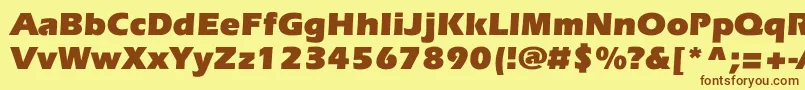 EverestcBold Font – Brown Fonts on Yellow Background