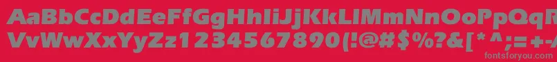 EverestcBold-Schriftart – Graue Schriften auf rotem Hintergrund