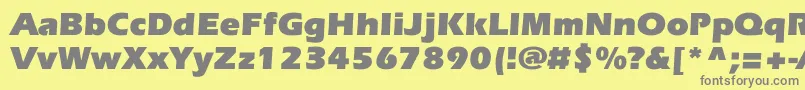 Fonte EverestcBold – fontes cinzas em um fundo amarelo