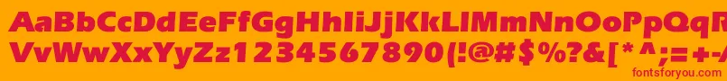 EverestcBold Font – Red Fonts on Orange Background