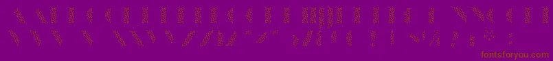 ManbowScreen-fontti – ruskeat fontit violetilla taustalla