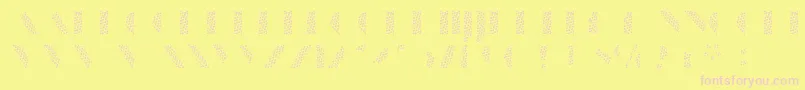 フォントManbowScreen – ピンクのフォント、黄色の背景