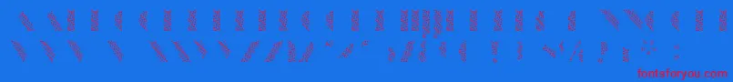 ManbowScreen-fontti – punaiset fontit sinisellä taustalla