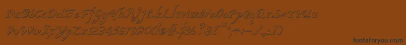 fuente ValleyForgeOutlineItalic – Fuentes Negras Sobre Fondo Marrón