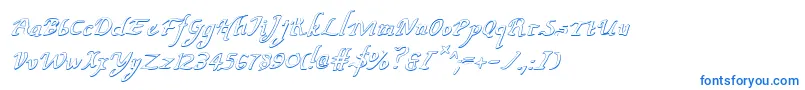 Fonte ValleyForgeOutlineItalic – fontes azuis