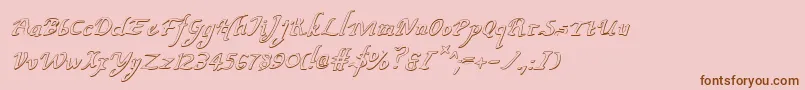 More about ValleyForgeOutlineItalic Font ValleyForgeOutlineItalic Font – Brown Fonts on Pink Background