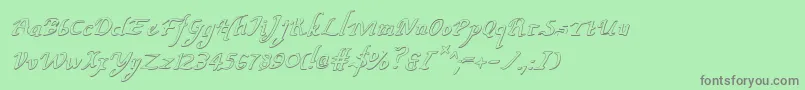 fuente ValleyForgeOutlineItalic – Fuentes Grises Sobre Fondo Verde