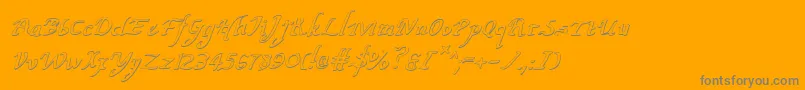 ValleyForgeOutlineItalic Font – Gray Fonts on Orange Background