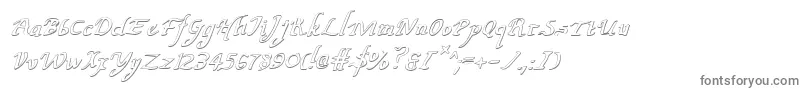 fuente ValleyForgeOutlineItalic – Fuentes Grises Sobre Fondo Blanco
