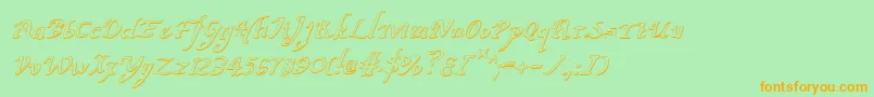 fuente ValleyForgeOutlineItalic – Fuentes Naranjas Sobre Fondo Verde