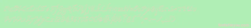 ValleyForgeOutlineItalic Font – Pink Fonts on Green Background