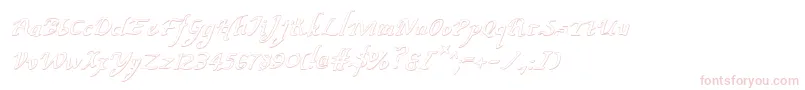 ValleyForgeOutlineItalic-Schriftart – Rosa Schriften auf weißem Hintergrund